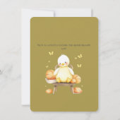 Niedliche Einladung der White Duck Baby Dusche (Rückseite)