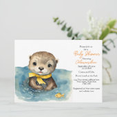 Niedliche Einladung eines neutralen Babyduschers (Stehend Vorderseite)