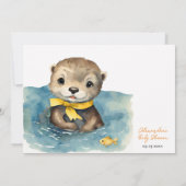 Niedliche Einladung eines neutralen Babyduschers (Rückseite)