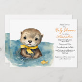 Niedliche Einladung eines neutralen Babyduschers (Vorne/Hinten)