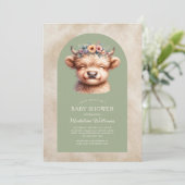 Niedliche Einladung für eine Babydusche mit Hochla (Stehend Vorderseite)