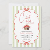 Niedliche Einladung in Bushel zum ersten Geburtsta (Vorderseite)