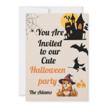 Niedliche Einladung von Capybara Halloween