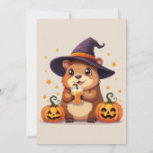 Niedliche Einladung von Capybara Halloween (Rückseite)