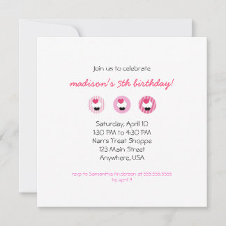 Niedliche Einladung von Cupcake