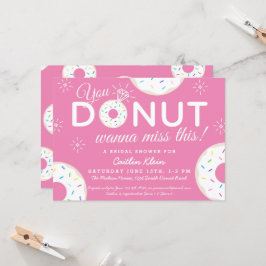 Niedliche Einladung von Donut Bridal Dusche | Rosa