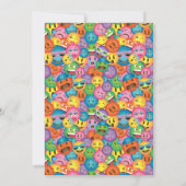 Niedliche Einladung von Emoji Print (Rückseite)