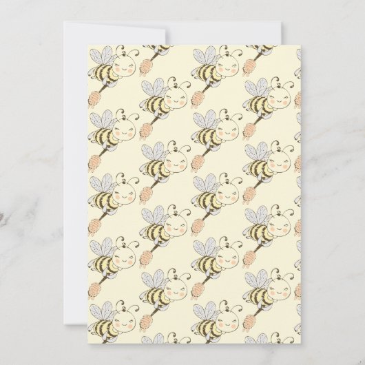 Niedliche Einladung von Mama zu Baby Dusche (Rückseite)