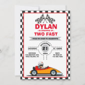 Niedliche Einladung von Racer zum Geburtstag (Vorderseite)