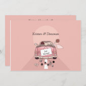 Niedliche Einladung zur Hochzeit (Vorne/Hinten)