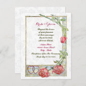 niedliche Einladung zur Hochzeit, (Vorne/Hinten)