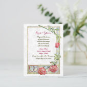 niedliche Einladung zur Hochzeit, (Stehend Vorderseite)