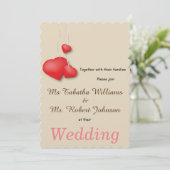 Niedliche Einladung zur Hochzeitsfeier (Stehend Vorderseite)