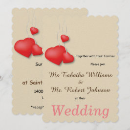 Niedliche Einladung zur Hochzeitsfeier