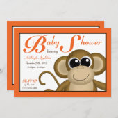 Niedliche Einladungen für das Orange Baby (Vorne/Hinten)