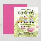 Niedliche Einladungen für die Brautdusche im Rahme (Vorne/Hinten)