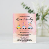 Niedliche Einladungen für die Brautdusche im Rahme (Stehend Vorderseite)