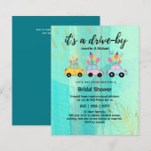 Niedliche Einladungen für die Brautdusche im Rahme (Vorne/Hinten)