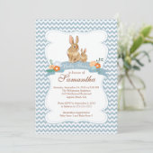 Niedliche Einladungen für die Kaninchenjunge (Stehend Vorderseite)