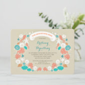 Niedliche Einladungen für lässige Strandbrücken (Stehend Vorderseite)