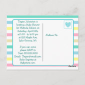 Niedliche Einladungen für Twins Baby Dusche (Rückseite)