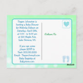 Niedliche Einladungen für Twins Baby Dusche (Rückseite)