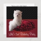 Niedliche Einladungen für Welpen (Vorne/Hinten)