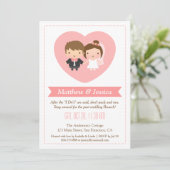 Niedliche Einladungen nach Hochzeiten (Stehend Vorderseite)