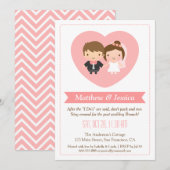 Niedliche Einladungen nach Hochzeiten (Vorne/Hinten)