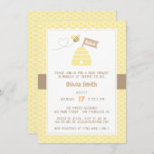 Niedliche Einladungen von Mami-to-Bee-Baby-Dusche (Vorne/Hinten)