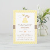 Niedliche Einladungen von Mami-to-Bee-Baby-Dusche (Stehend Vorderseite)