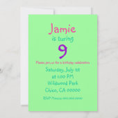 Niedliche Einladungen von Meerjungfrau und Fisch z (Rückseite)