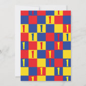 Niedliche Einladungen zum ersten Geburtstag (Rückseite)