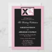 Niedliche Einladungen zum Hochzeitsfest in Schwarz (Vorderseite)