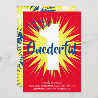 Niedliche Einladungen zum Super Hero 1. Geburtstag