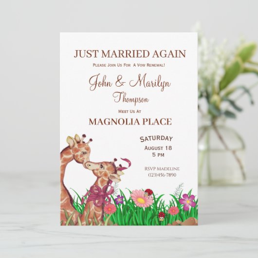 Niedliche Einladungen zur Eheschließung (Stehend Vorderseite)