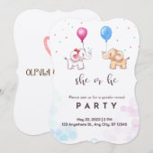 Niedliche Einladungskarte für das Baby Einladung (Vorne/Hinten)