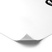 Niedliche einsame, weiße Löwengräberei Zeichnend K Poster (Ecke)