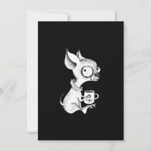 Niedliche Einzigartige Chihuahua Kaffee Art Dog Lo Dankeskarte