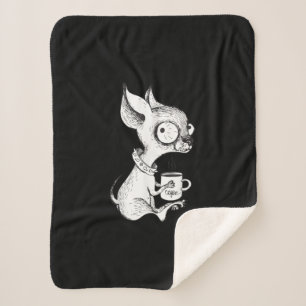 Niedliche Einzigartige Chihuahua Kaffee Art Dog Lo Sherpadecke