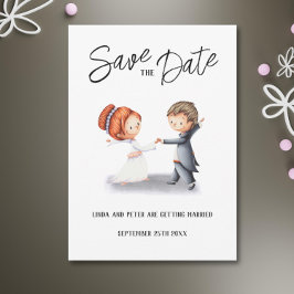 Niedliche einzigartige Couple Dancing Romantische Save The Date