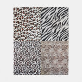 Niedliche, einzigartige gemischte Leopard Zebra Ti Fleecedecke (Vorderseite)