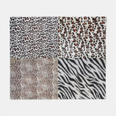 Niedliche, einzigartige gemischte Leopard Zebra Ti Fleecedecke (Vorderseite (Horizontal))