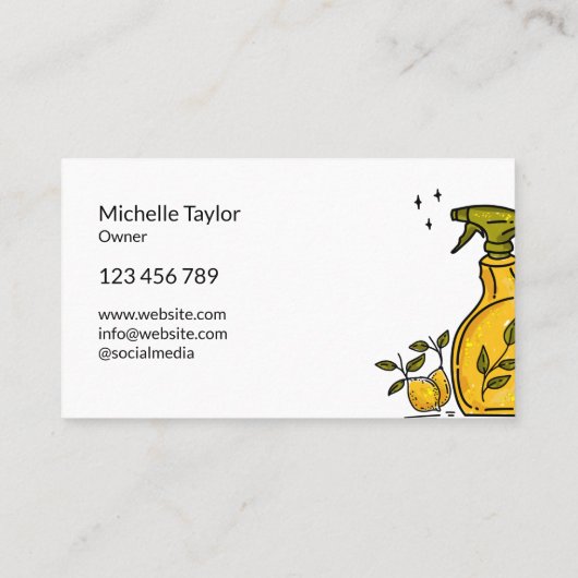 Niedliche Einzigartige Hausreinigung Häusekeeping  Visitenkarte (Rückseite)