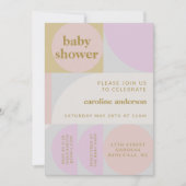 Niedliche einzigartige moderne Pastel Geometric Ba Einladung (Vorderseite)