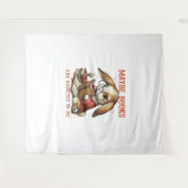 Niedliche Einzigartige und moderne Bunny Rabbit Ba Wandteppich (Vorderseite (Horizontal))