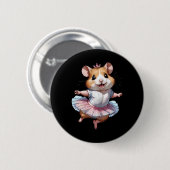 Niedliche Einzigartige und moderne Hamsterballett  Button (Vorne & Hinten)