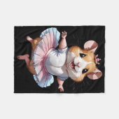 Niedliche Einzigartige und moderne Hamsterballett  Fleecedecke (Vorderseite (Horizontal))