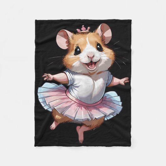 Niedliche Einzigartige und moderne Hamsterballett  Fleecedecke (Vorderseite)
