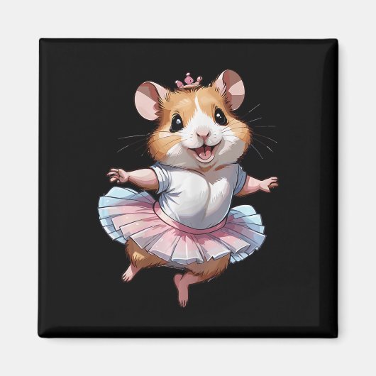 Niedliche Einzigartige und moderne Hamsterballett  Magnet (Vorne)